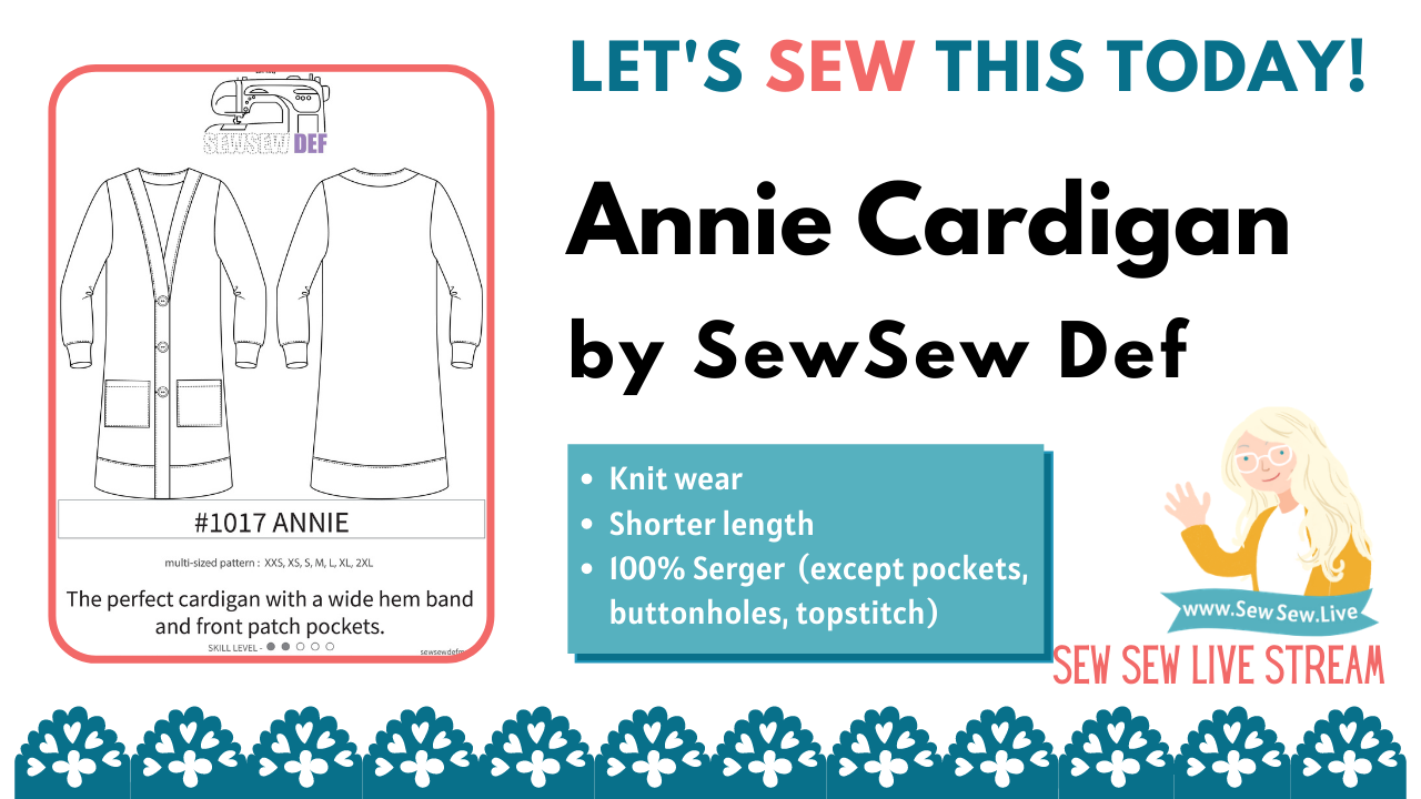 Annie Cardigan by Sew Sew Def and Mimi G Style