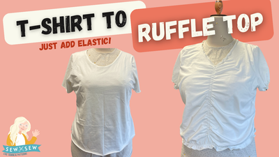Knit T-Shirt to Ruffle Top