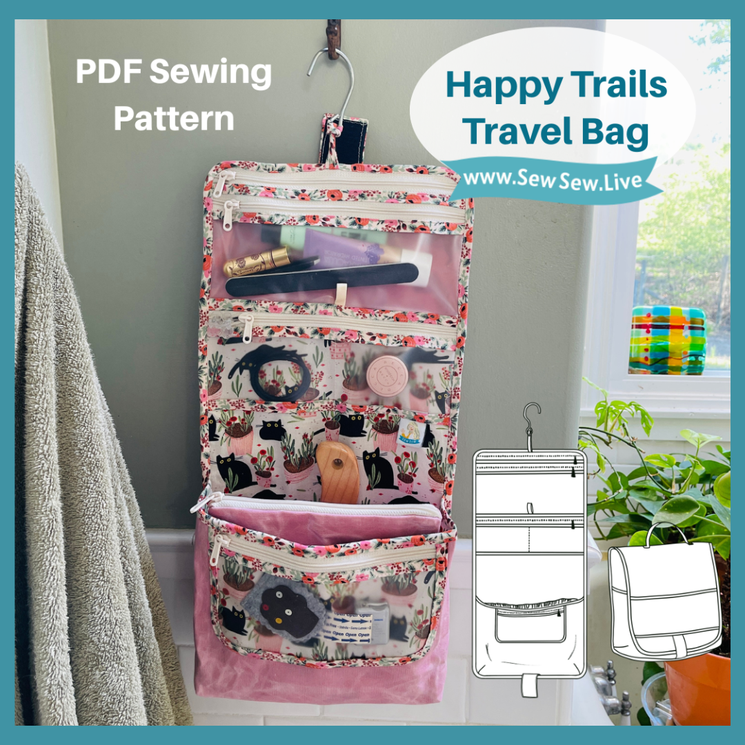 Happy Trails Travel Bag PDF Sewing Pattern