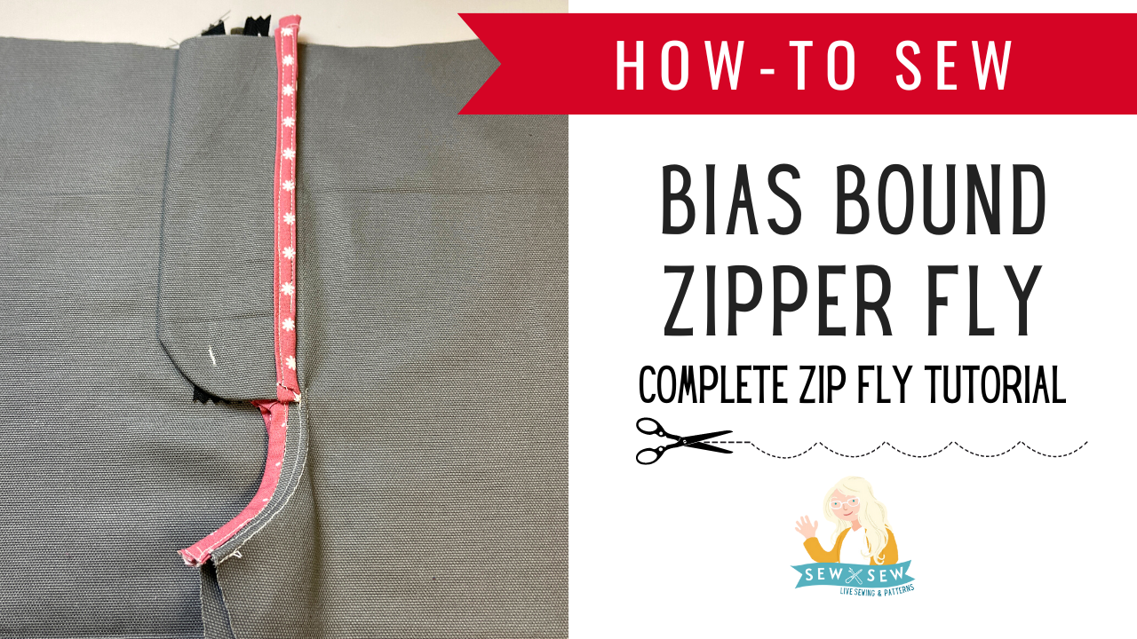 How to Sew Finish a Fly with Bias Finish (binding)