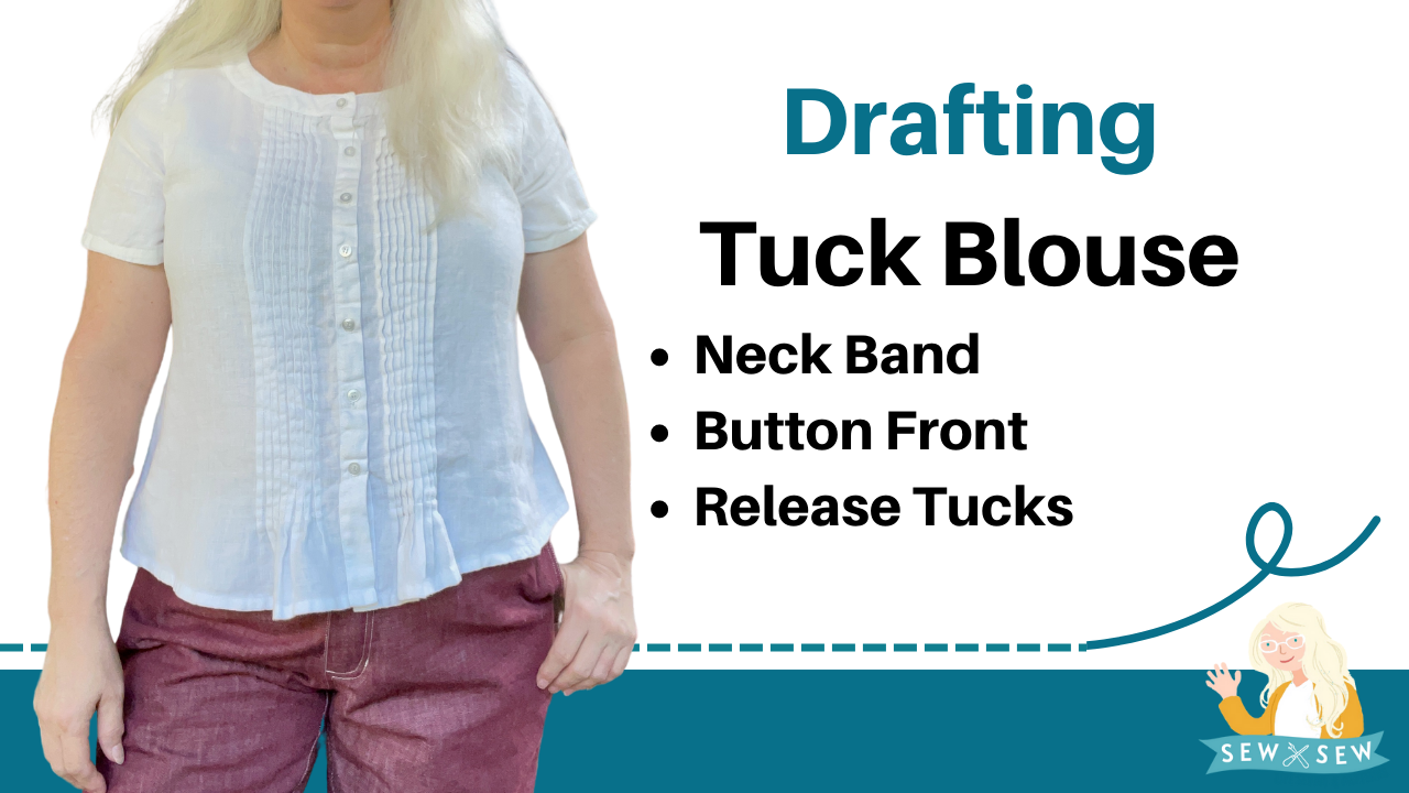 Self-Drafted Tuck Blouse