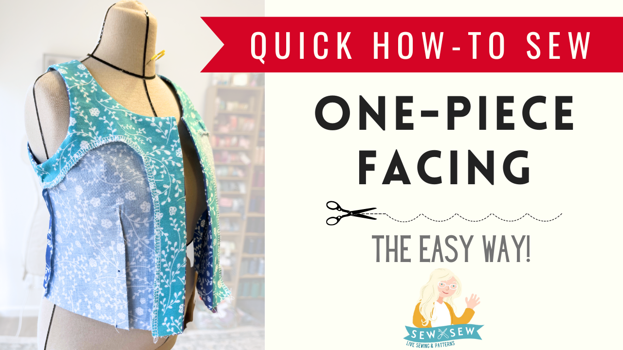 How to Sew One-Piece Facing for Sleeveless Tops