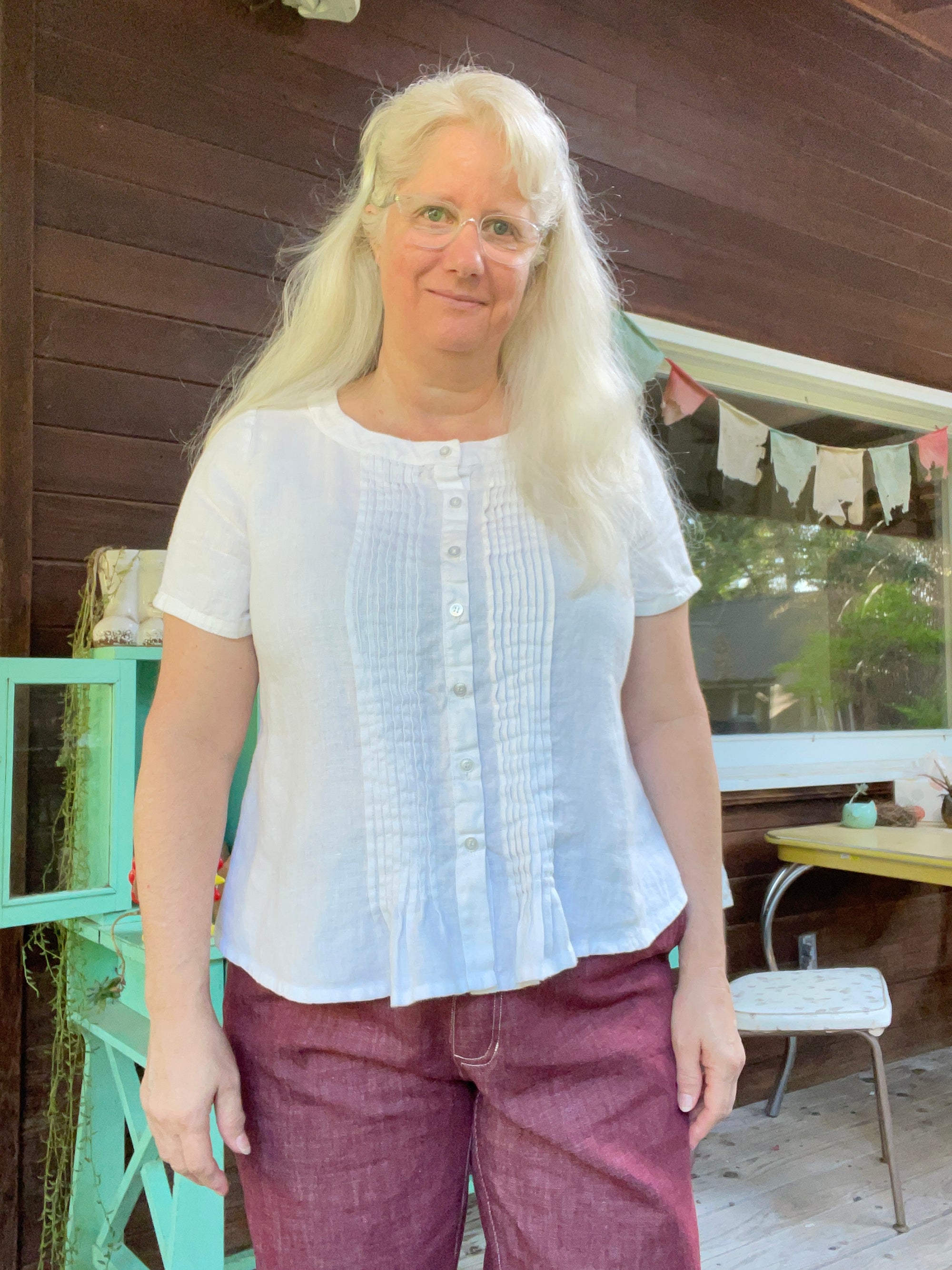 Self-Drafted Tuck Blouse - Sew Sew