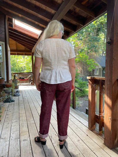 Self-Drafted Tuck Blouse