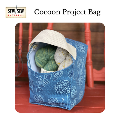 Cocoon Project Bag PDF Sewing Pattern and Video - Sew Sew