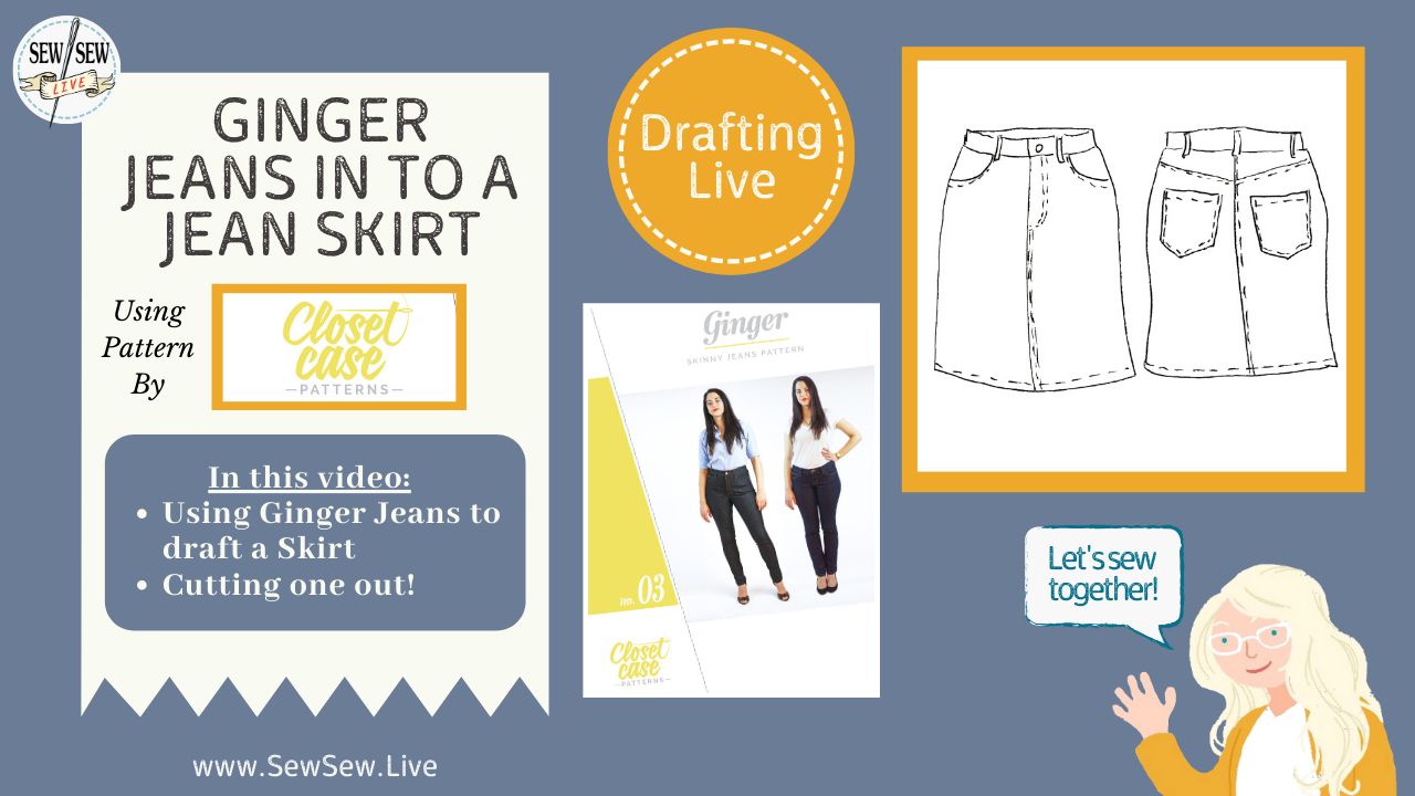 Jeans Skirt Drafting and Sewing