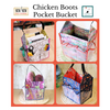 Chicken Boots Pocket Bucket PDF Sewing Pattern and Video