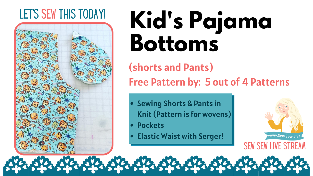 Kid's Pajama Bottoms by 5 out of 4 Patterns