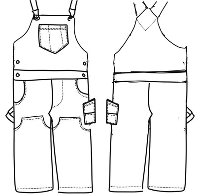 Overalls Draft and Sew