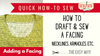How to Draft and Sew a Facing